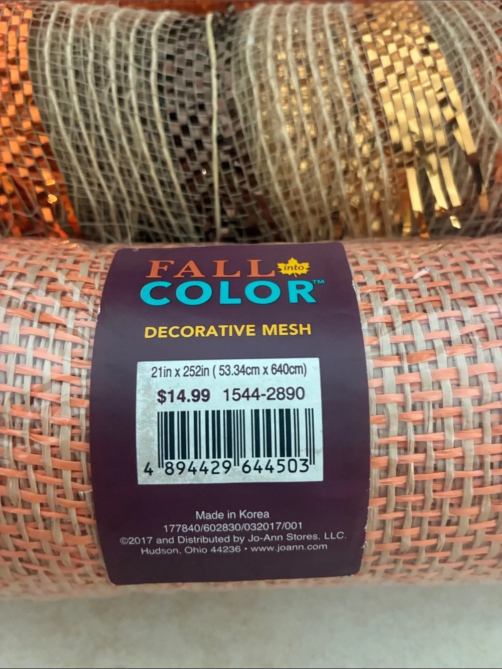 Halloween Orange Decorative Mesh Roll Set